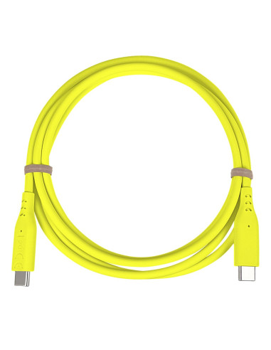 PremiumCord silikónový USB-C 60W, žltý, 1.5m