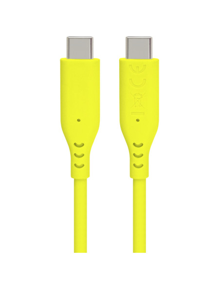PremiumCord silikónový USB-C 60W, žltý, 1.5m