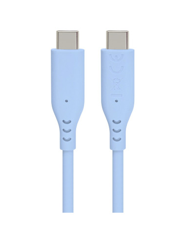 PremiumCord silikónový USB-C 60W, modrý, 1.5m