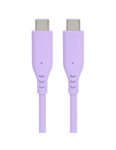 PremiumCord silikónový USB-C 60W, fialový, 1.5m