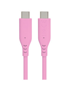 PremiumCord silikónový USB-C 60W, ružový, 1.5m