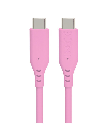 PremiumCord silikónový USB-C 60W, ružový, 1.5m