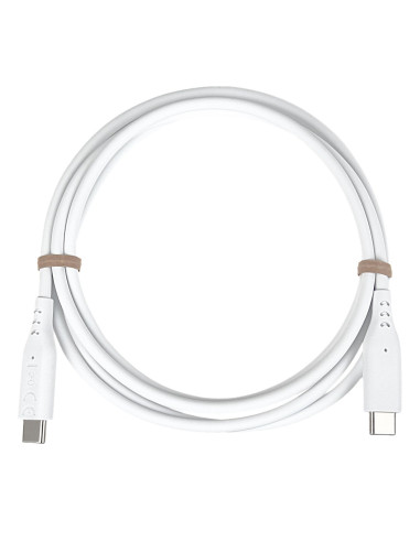 PremiumCord silikónový USB-C 60W, biely, 1.5m