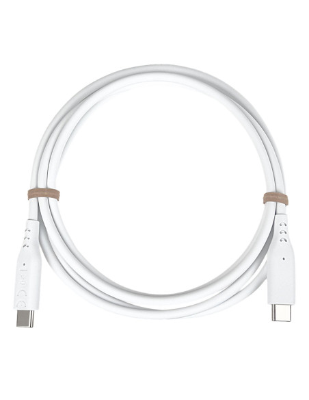 PremiumCord silikónový USB-C 60W, biely, 1.5m