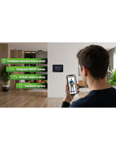 EVOLVEO DoorPhone ID-1, 2-drôtový videotelefón s RFID, odtlačkom prsta a podporou ONVIF kamier