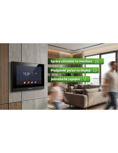 EVOLVEO DoorPhone ID-1, 2-drôtový videotelefón s RFID, odtlačkom prsta a podporou ONVIF kamier