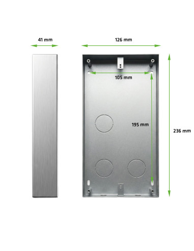 EVOLVEO DoorPhone ID Kovová povrchová montážna krabica pre vonkajšiu jednotku