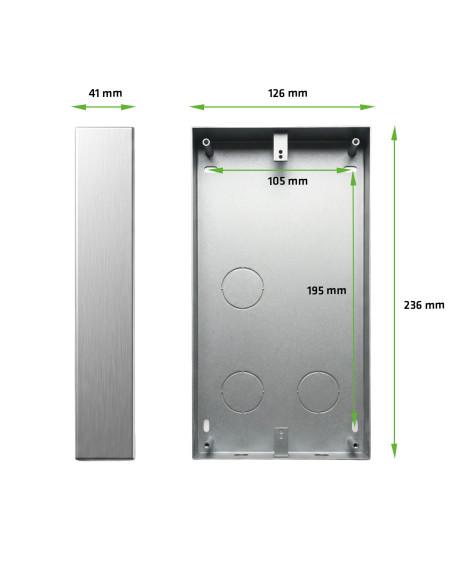 EVOLVEO DoorPhone ID Kovová povrchová montážna krabica pre vonkajšiu jednotku