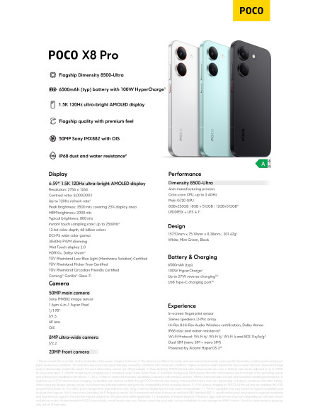 POCO X8 Pro/8GB/256GB/White