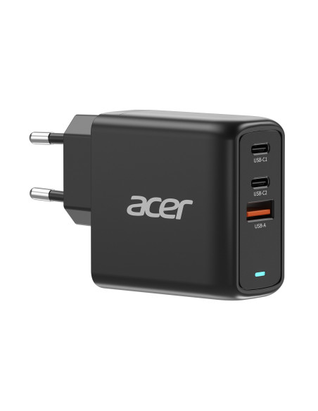 Acer GAN 67W PD charger, 2xUSB-C, 1xUSB-A čierny