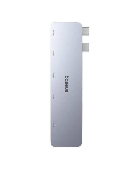 Baseus Dokovacia stanica Ultra Joy 6v1 (USB-C PD, 3xUSB 3.0, SD/TF) sivá