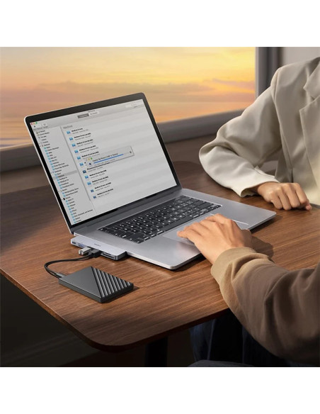 Baseus Dokovacia stanica Ultra Joy 6v1 (USB-C PD, 3xUSB 3.0, SD/TF) sivá