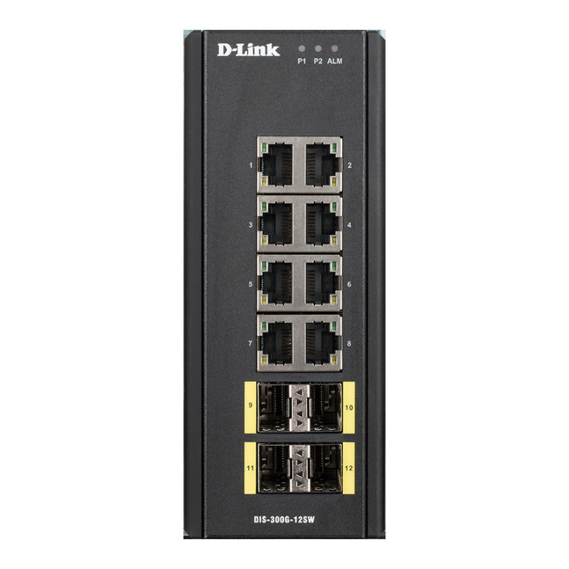 D-Link DIS-300G-12SW Industrial Gigabit Managed Switch with SFP slots