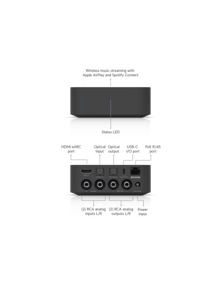 Ubiquiti UPL-Port-B - UniFi Play PoE Audio Port, čierna