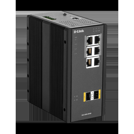 D-Link DIS-300G-8PSW Industrial Gigabit Managed PoE Switch with SFP slots