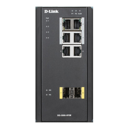 D-Link DIS-300G-8PSW Industrial Gigabit Managed PoE Switch with SFP slots