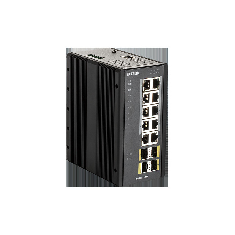 D-Link DIS-300G-14PSW Industrial Gigabit Manažérsky PoE Switch with SFP slots