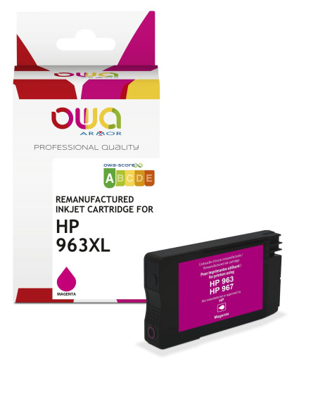 OWA ARMOR ink pre HP 3JA28AE,(963XL),červená/magenta