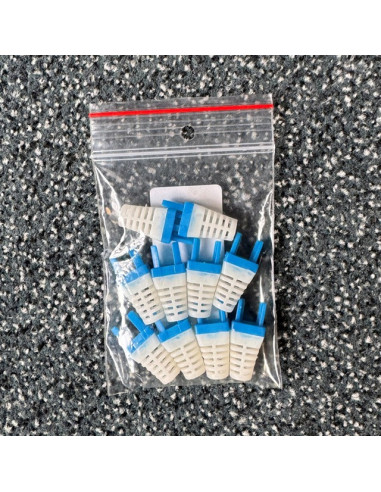 DATACOM Manžetka pre konektor RJ 45 modrá/biela 10 ks