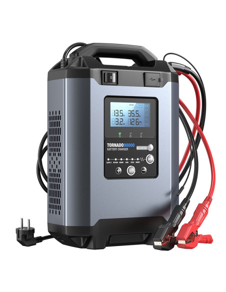 TOPDON Nabíjačka autobatérie Tornado 90000/Príkon 1600W max/20-2800Ah/Pre 12V a 24V/5-90A/11-31V