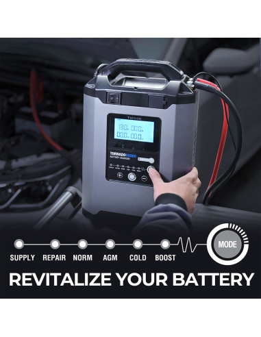 TOPDON Nabíjačka autobatérie Tornado 90000/Príkon 1600W max/20-2800Ah/Pre 12V a 24V/5-90A/11-31V