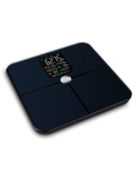 Salente BodyFit, múdra osobná diagnostická fitness váha, Bluetooth, čierna