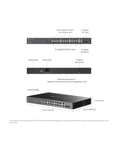 TP-Link ES228GMP 28xGb Easy Man.switch Omada