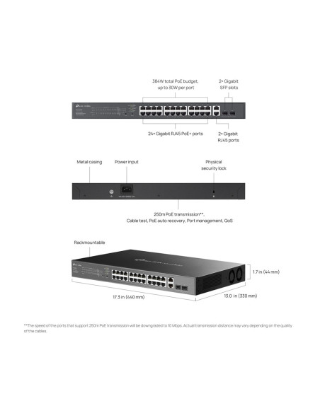 TP-Link ES228GMP 28xGb Easy Man.switch Omada