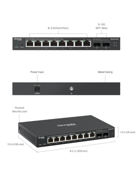 TP-Link ES210X-M2 Eas.Man.Sw.Omada 8x2.5GB+2xSFP