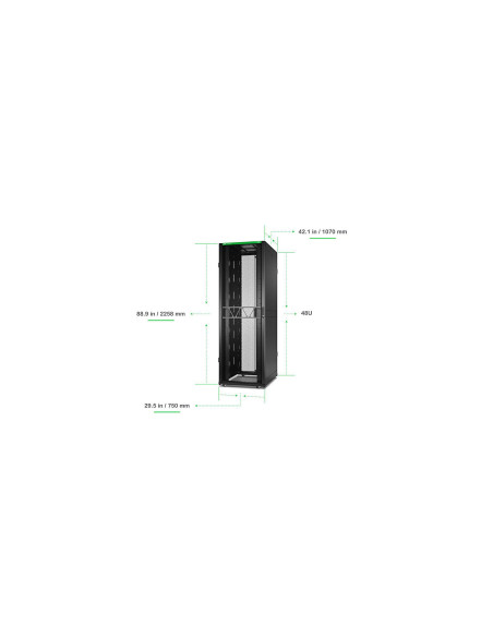 APC NetShelter SX Gen 2, 48U Server Rack Enclosure 750mm x 1070mm w/ Sides Black