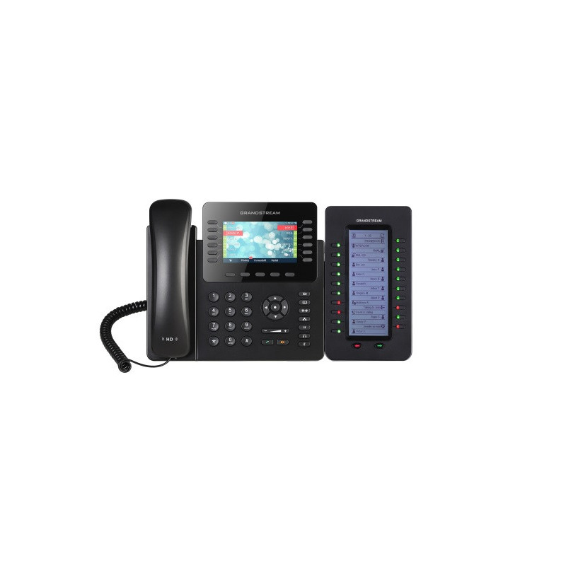 Grandstream GXP2170, 4,3" TFT bar. disp., 6SIP účtov, 12prog. hr., 48dig. BLF, BT, dual Gbit port, PoE