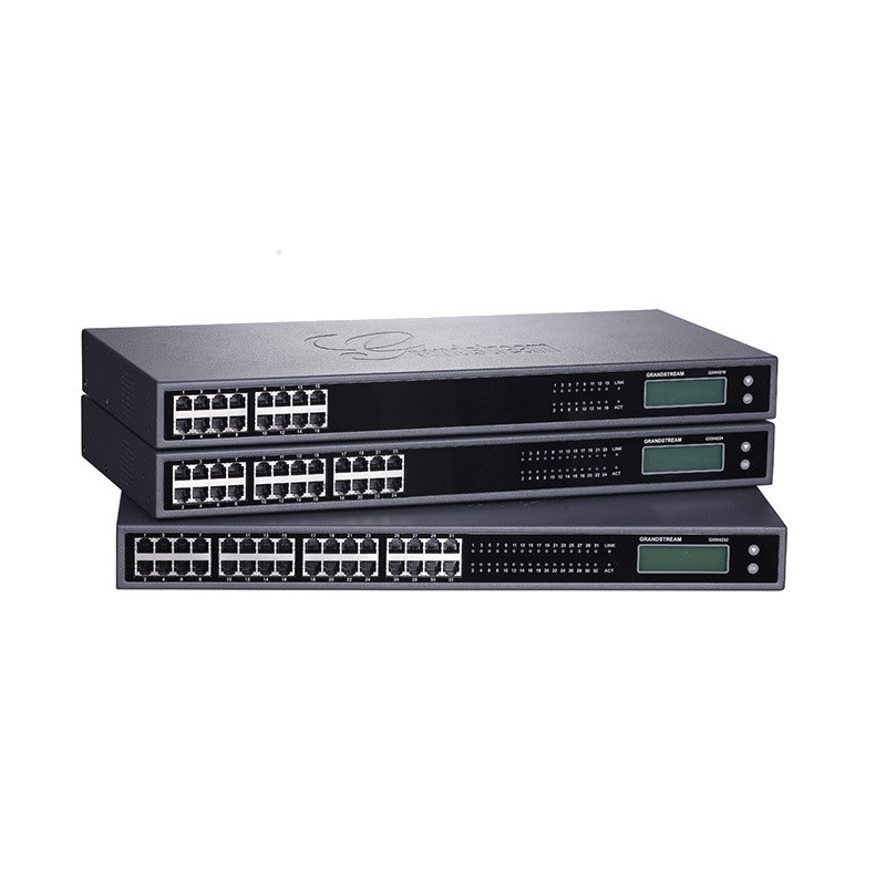 Grandstream GXW4232, VoIP, SIP, 32x FXS, 1x Gbit LAN, grafický displej, 2x RJ21, rack