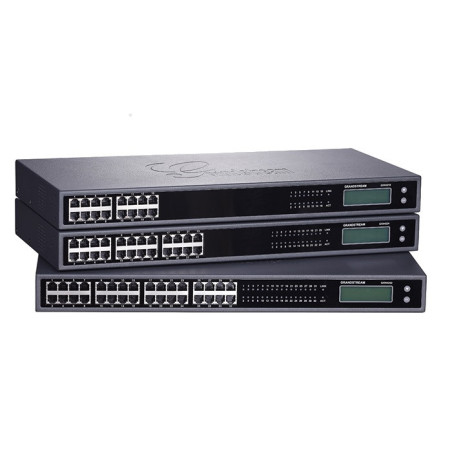 Grandstream GXW4248, VoIP, SIP, 2 50-pin Telco connectors, 1x Gbit LAN, graf, displej, 2x RJ21, rack