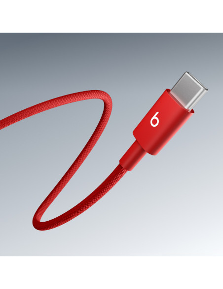 Beats 240W USB-C/USB-C Braided Cable (3m) - Red