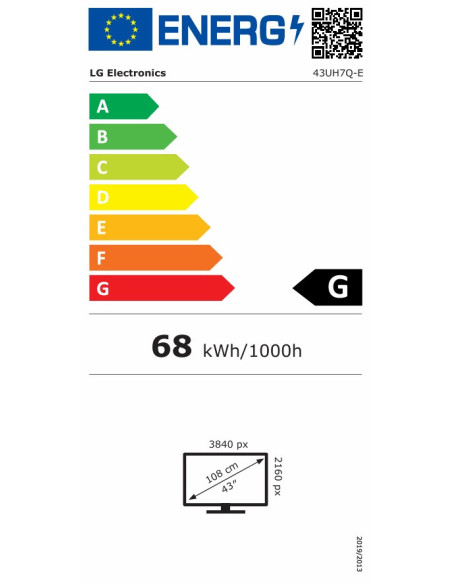 43" LG LED 43UH7Q - UHD, 700cd, WebOS, 24/7