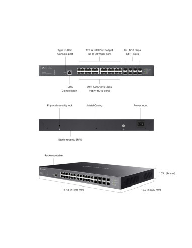 TP-Link SX3832MPP Man.L2+32x10G, 24xPoE++