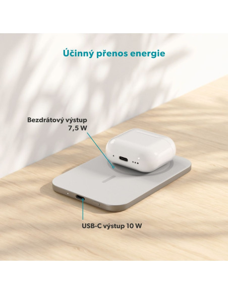 Epico Slim 3000mAh Mag+ powerbanka EM31b - stříbrná