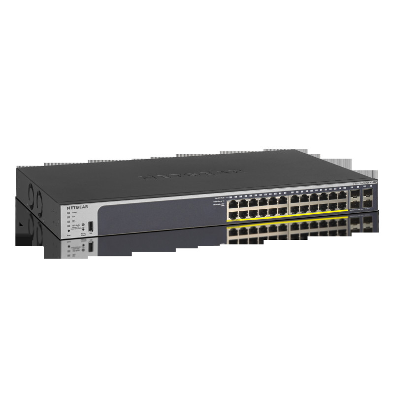 NETGEAR 24-Port Gigabit PoE+ (190W) SmartManaged Pro Switch with 4 SFP Ports