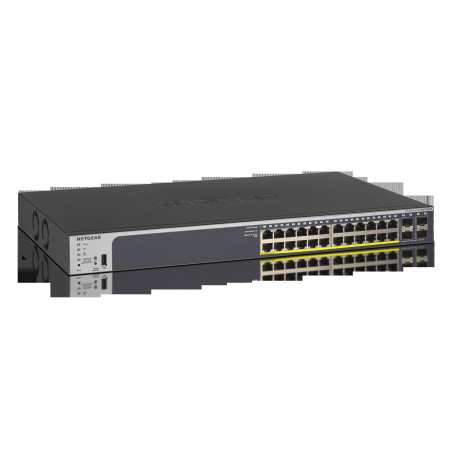 NETGEAR 24-Port Gigabit PoE+ (190W) SmartManaged Pro Switch with 4 SFP Ports