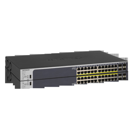 NETGEAR 24-Port Gigabit PoE+ (380W) SmartManaged Pro Switch with 4 SFP Ports