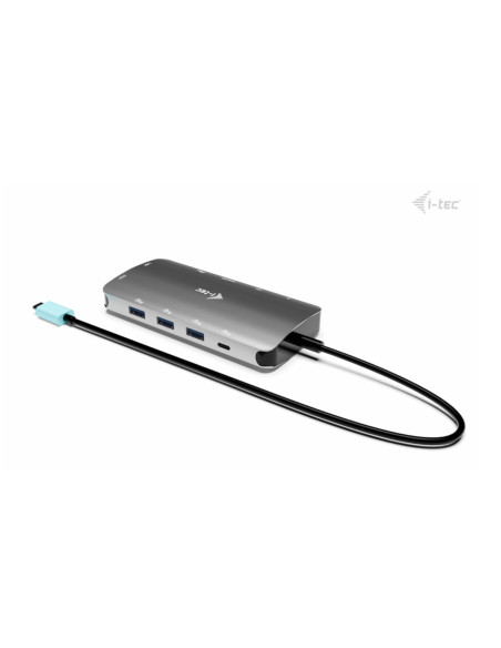 i-tec USB-C Metal Nano 3x Display (DP, HDMI a VGA) Docking Station, Power Delivery 100W