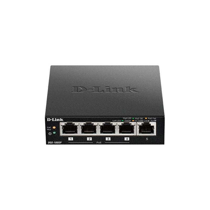 D-Link DGS-1005P 5x 10/100/1000 PoE+ Switch