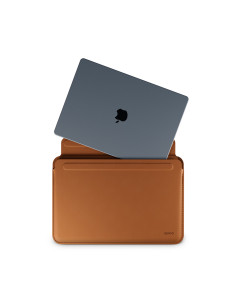 Epico Leather Sleeve MacBook Pro 13,3"/Air 13,6" - hnedá