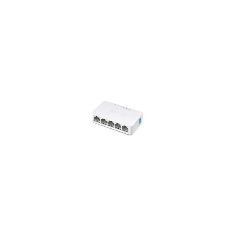 Mercusys MS105 5x10/100 mini desktop switch, plastic case