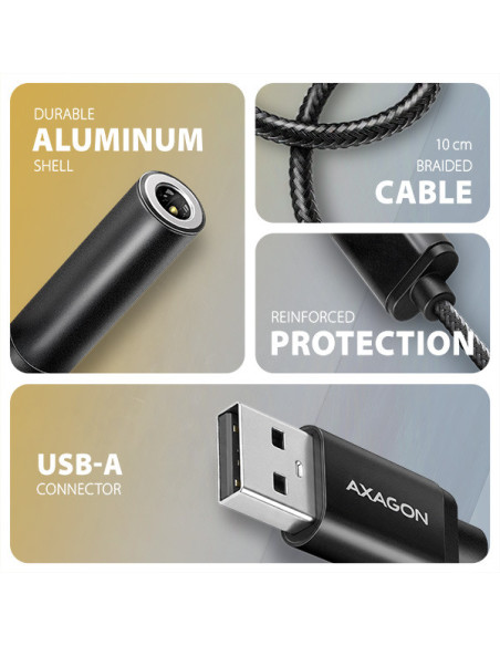 AXAGON ADA-HA, USB-A na 3.5mm jack Hi-Res DAC audio adaptér, 384kHz/32bit, stereo
