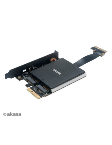 AKASA adaptér dual M.2 do PCIex s chladičom RGB