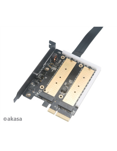 AKASA adaptér dual M.2 do PCIex s chladičom RGB