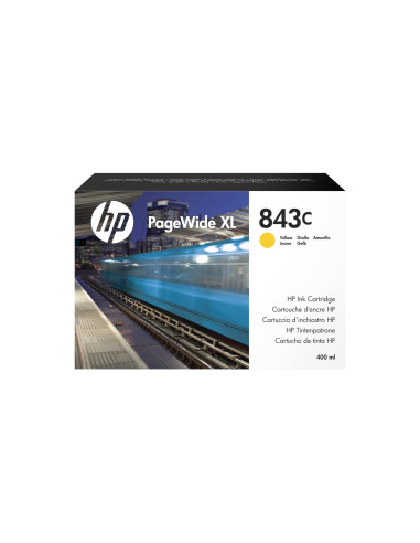 HP 843C ink. PageWide, 400 ml - žltá