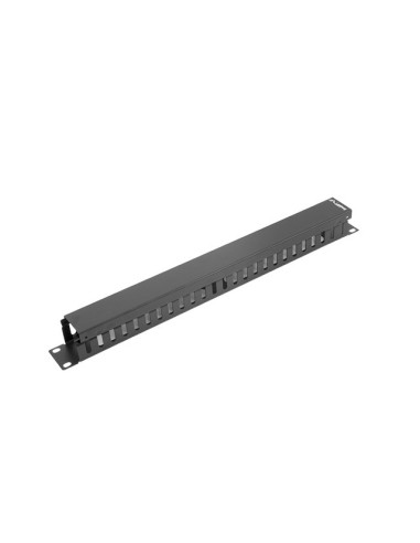LANBERG 19" PANEL PRO SPRÁVU KÁBLOV TYP A 1U ČIERNY
