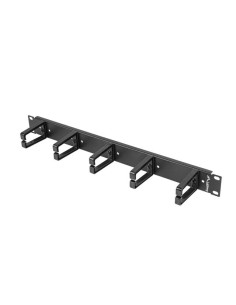 LANBERG 19" PANEL PRO SPRÁVU KÁBLOV S 5 PLASTOVÝMI DRŽIAKMI 1U TYP B ČIERNY